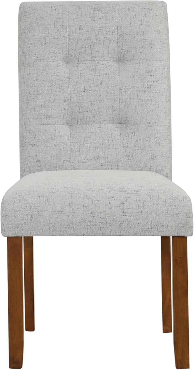HomePop Button Tufted Fabric Dining Chairs - Image 4