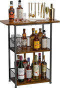 Floor Standing Freestanding Whiskey Rack: 3 Tier Wine Rack Mini Bar Table by Eyteenokk