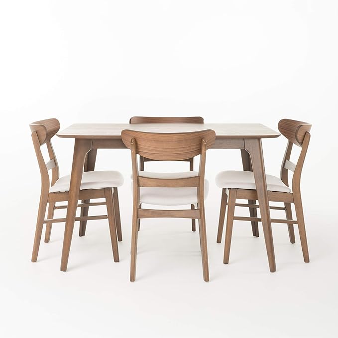 Christopher Knight Home Idalia 50" Rectangular Dining Set, 5-Pcs Set, Natural by ChristopherKnightHome