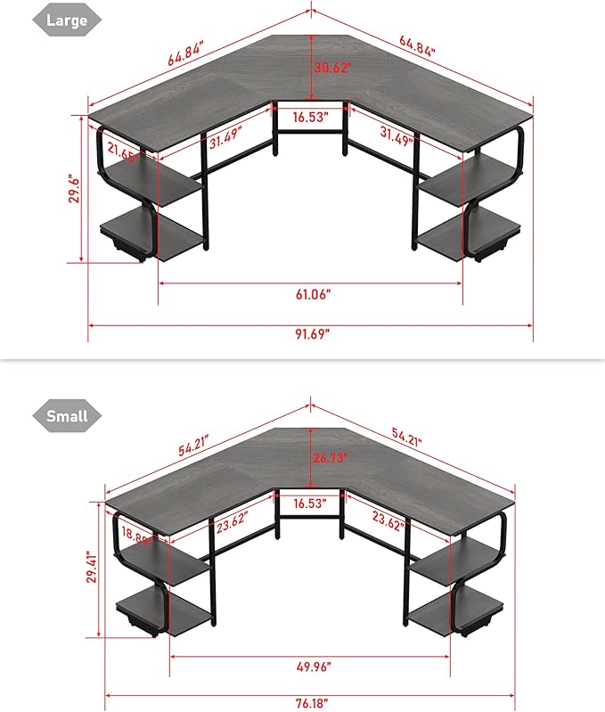 Teraves Modern L Shaped Desk - Image 10