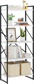 Bookshelf, 5 Tier Bookshelves, Home Office Bookcase Shelf Storage Organizer by Shintenchi