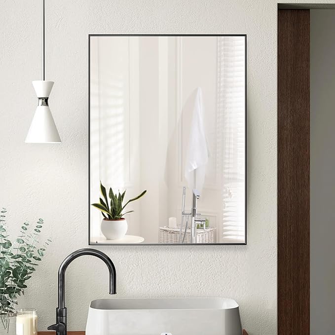 24x36 Inch Black Bathroom Mirror - Image 3