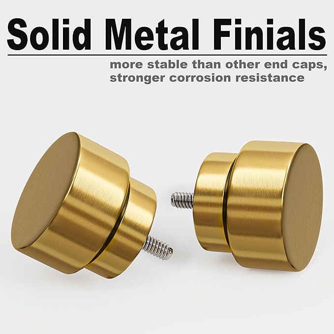 2 Pack Modern Gold Curtain Rods - Image 2
