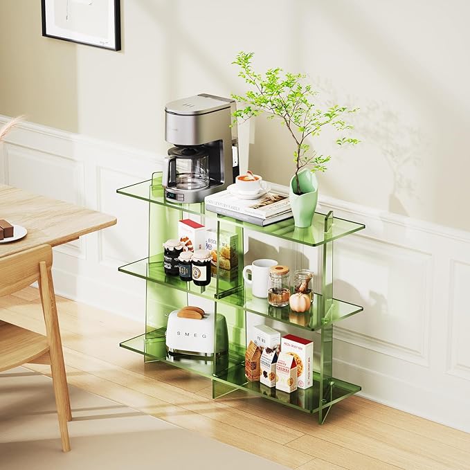 Acrylic Bookshelf, Small 3 Tier Open Bookcase - Image 4
