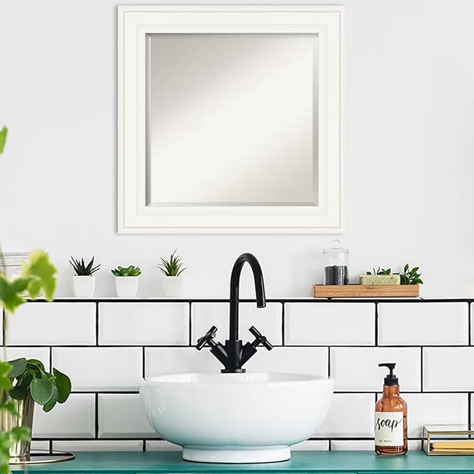 Amanti Art White Bathroom Mirror - Image 5