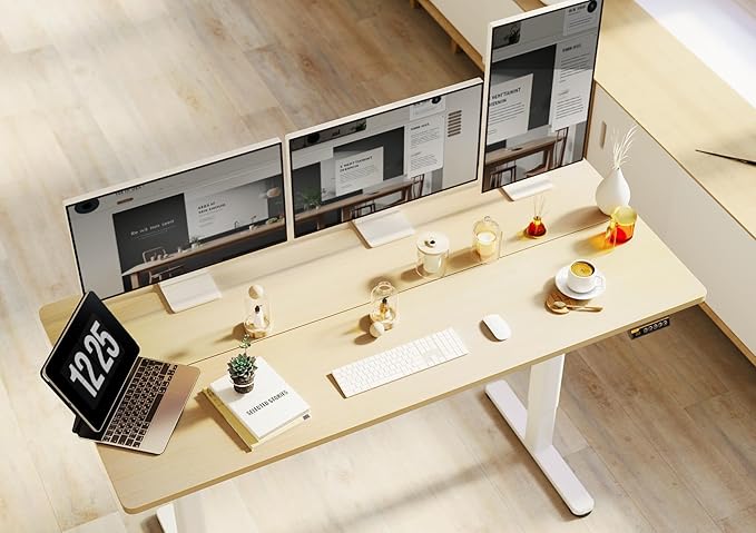 Claiks Electric Standing Desk, Adjustable Height Stand up Desk, 63x24 Inches - Image 6