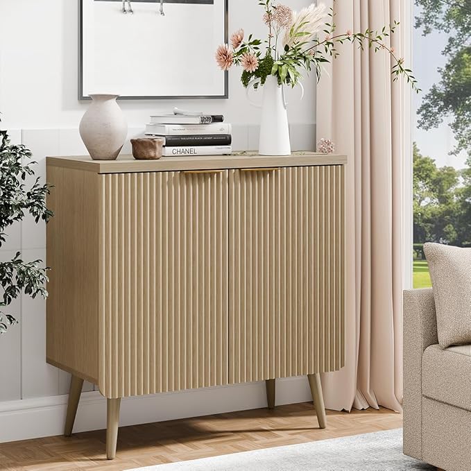 29.5" Sideboard Cabinet with Doors, Modern Buffet Cabinet with Adjustable Shelf by ChicFurnit