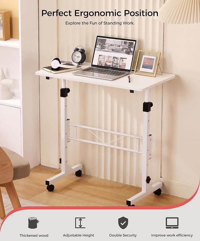 KLSMYHOKI Standing Desk Adjustable Height, Mobile Stand Up Desk - Image 2