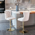 PacknWood Acosure Golden Swivel Velvet Barstools Adjusatble Seat Height from by Unknown