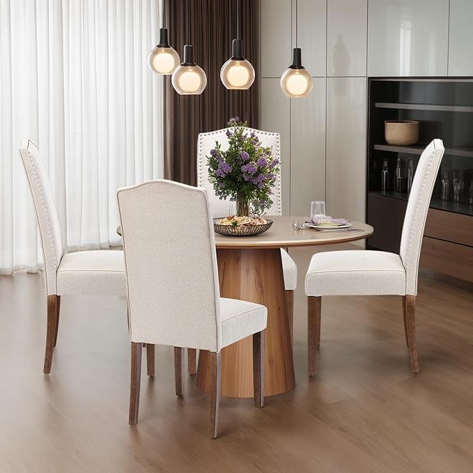 Stylish Upholstered Parsons Dining Chair Kitchen - Image 4