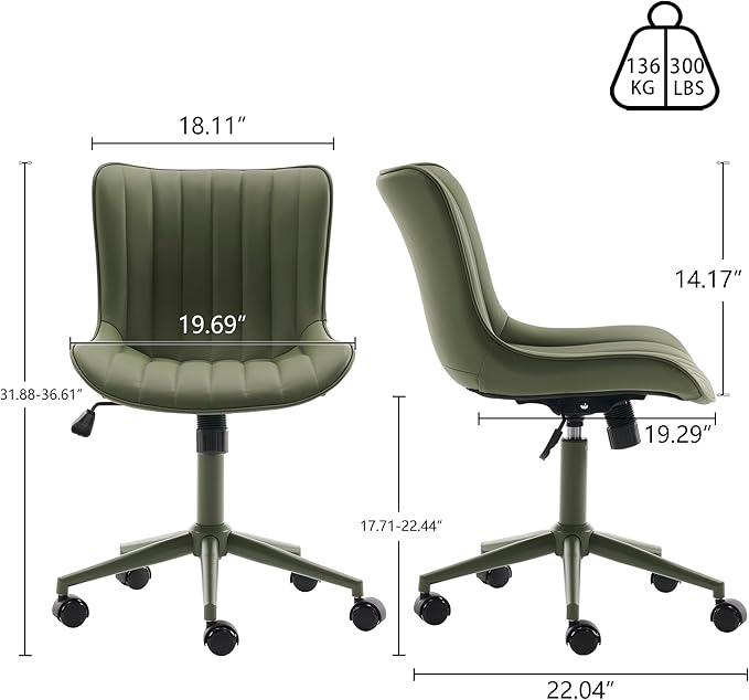 YOUNIKE Green Home Office Desk Chair - Image 2