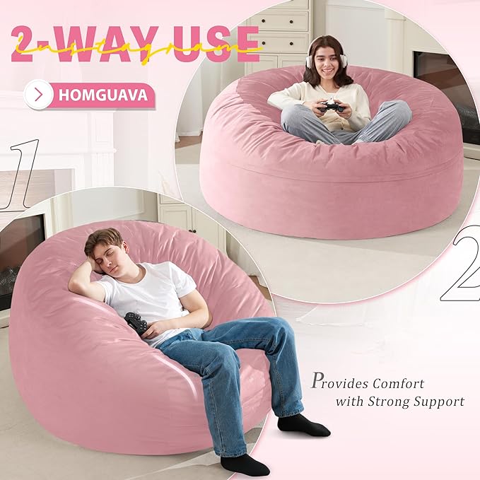 Homguava 5 FT Bean Bag Chair: 5' Bean Bags - Image 6