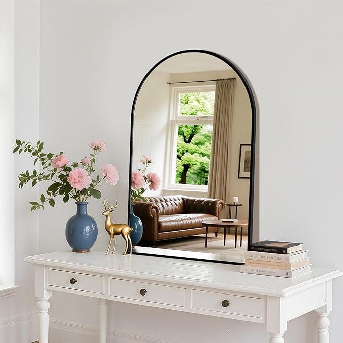 Arched Wall Mirror 20"X30", Modern Farmhouse Mirror Wall Mounted, Curved Arch - Image 5