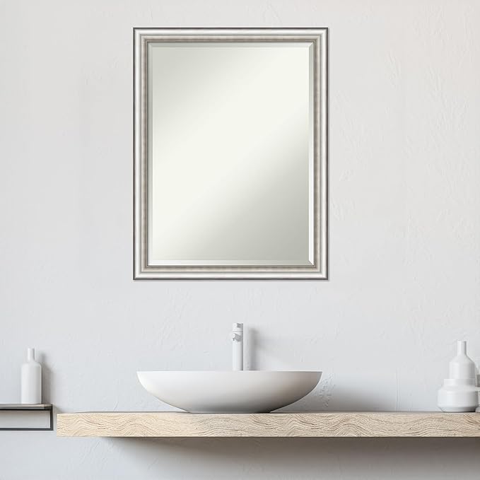 Amanti Art Silver Bathroom Mirror - Image 6
