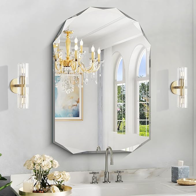 KOCUUY 24"x36" Frameless Mirror, Arched Shape - Image 8