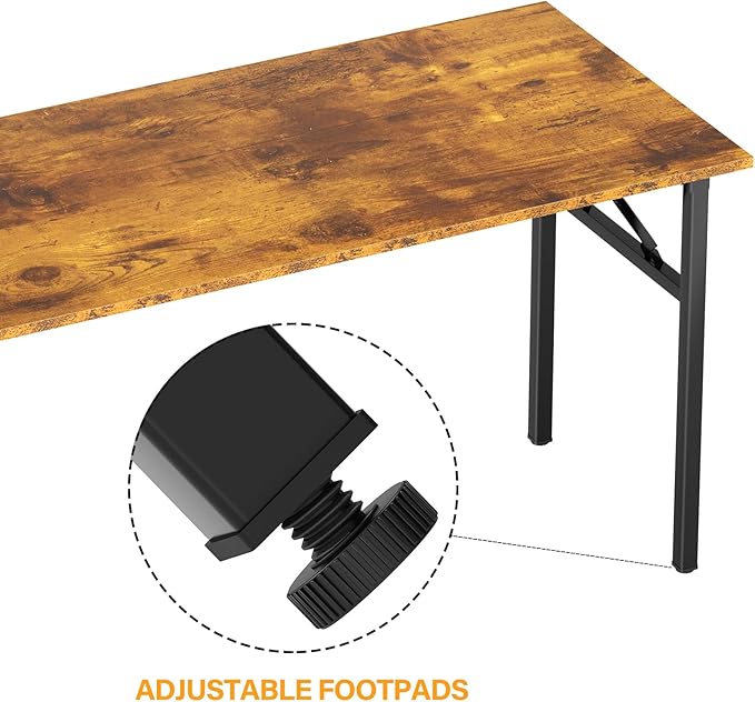 DlandHome Folding Table Computer Desk Workstation Table Conference Table Home - Image 9