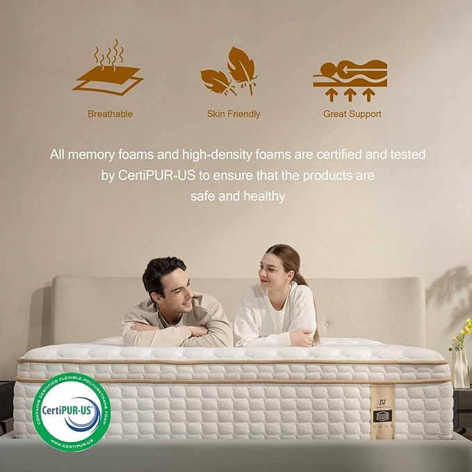 King Size Mattress, 12 Inch Hybrid King Mattress in a Box, Medium Firm - Image 2