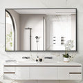 40x60inch Black Bathroom Mirror, Large Rectangular Wall Mirrors by Welcometocofeny