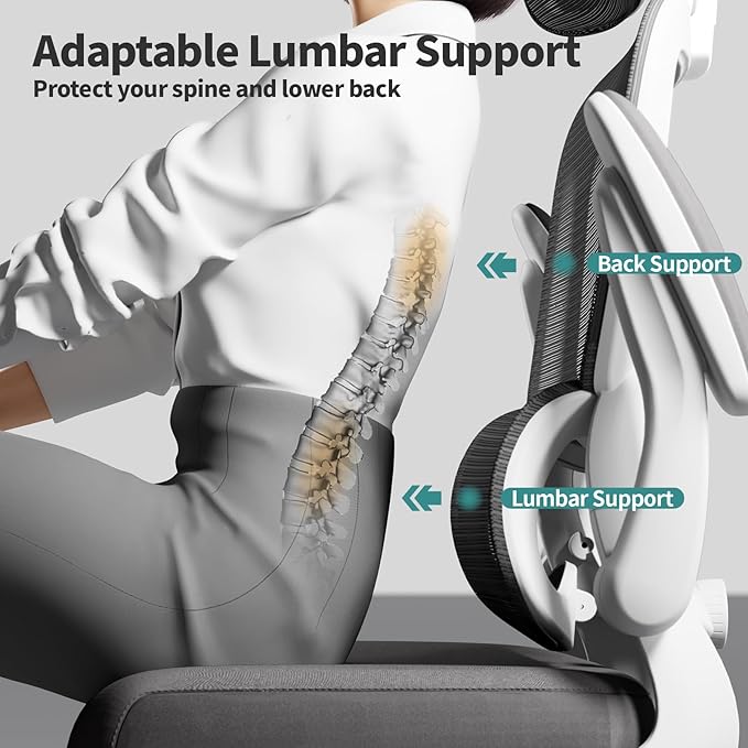 TRALT Office Chair Ergonomic Desk Chair, 330 LBS Home Mesh Office Desk Chairs - Image 4