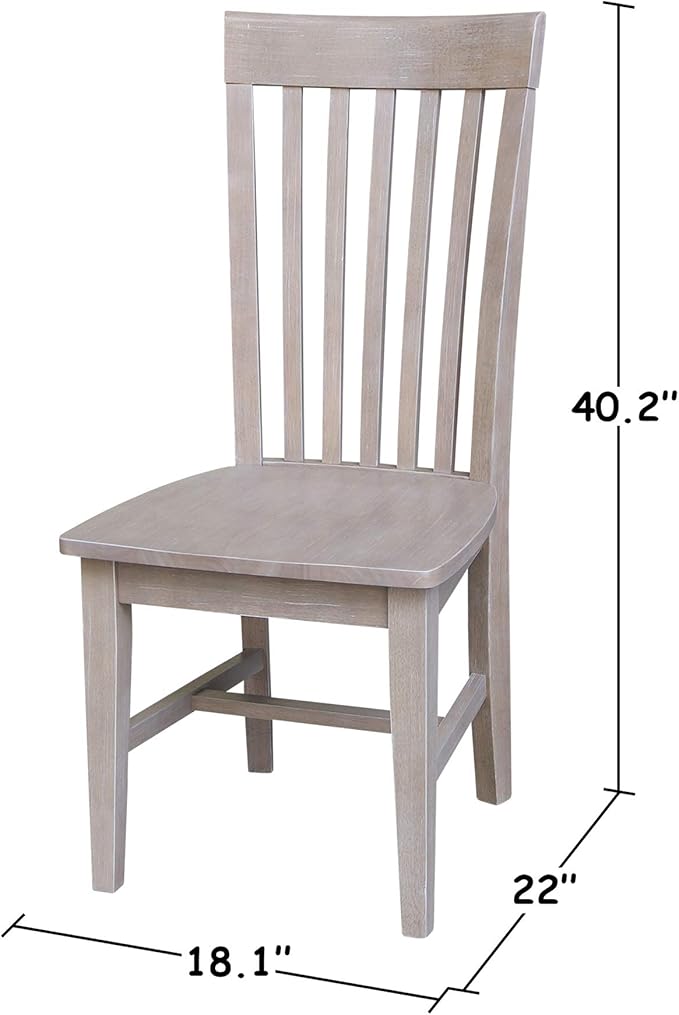 International Concepts Cosmo Chair Washed Gray Taupe - Image 3