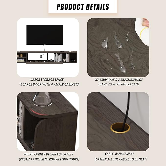 Floating TV Unit, Floating Shelves - Image 7