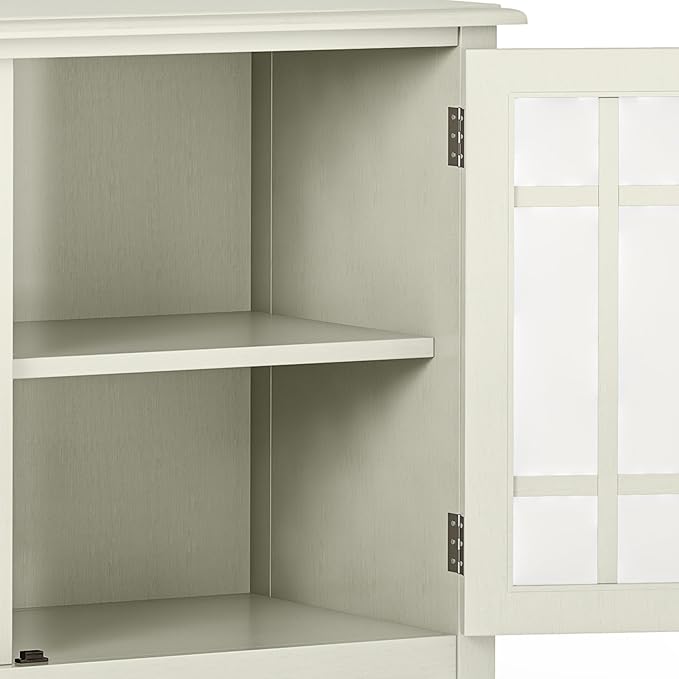 SIMPLIHOME Connaught Solid Wood 46 Inch Wide Traditional Low Storage Cabinet in - Image 10