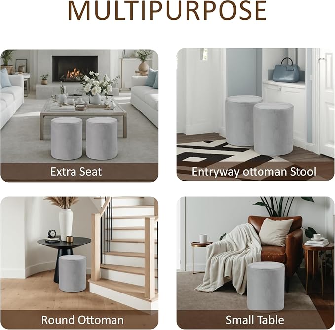 Get Set Style Modern Round Ottoman - Image 7