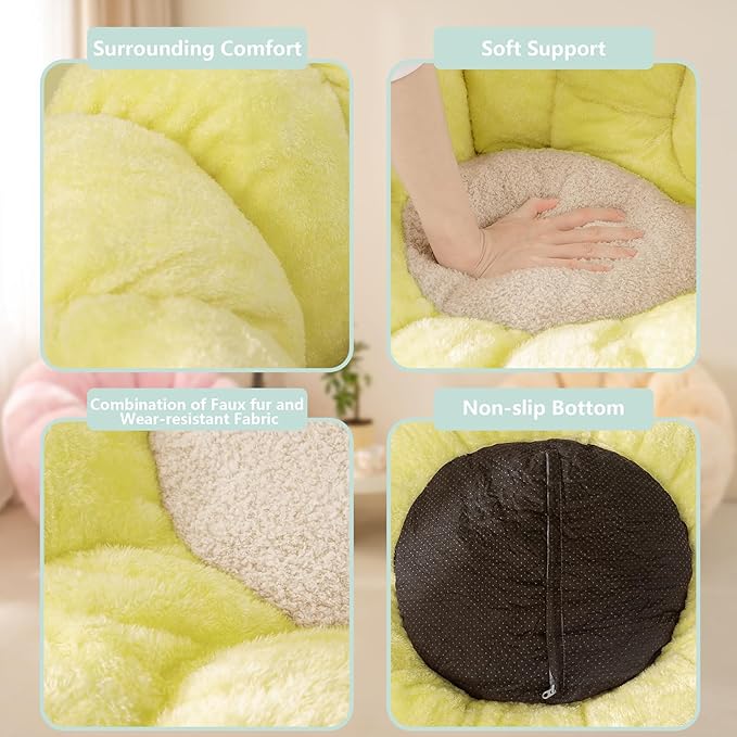Pumpkin Bean Bag Sofa Chair for Adult, Beanbag Couch - Image 4