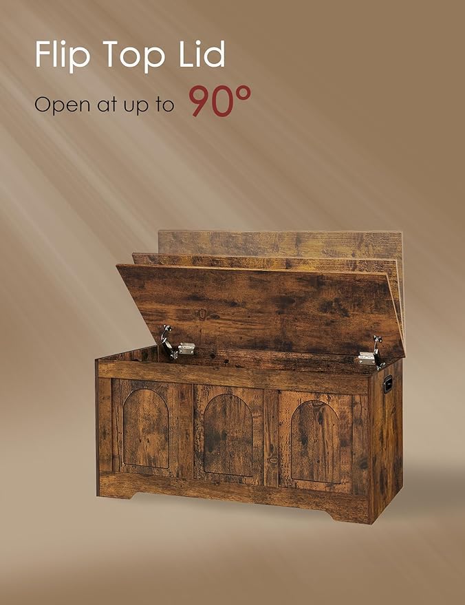 DINZI LVJ Storage Chest, 39.4”Wooden Storage Box - Image 4