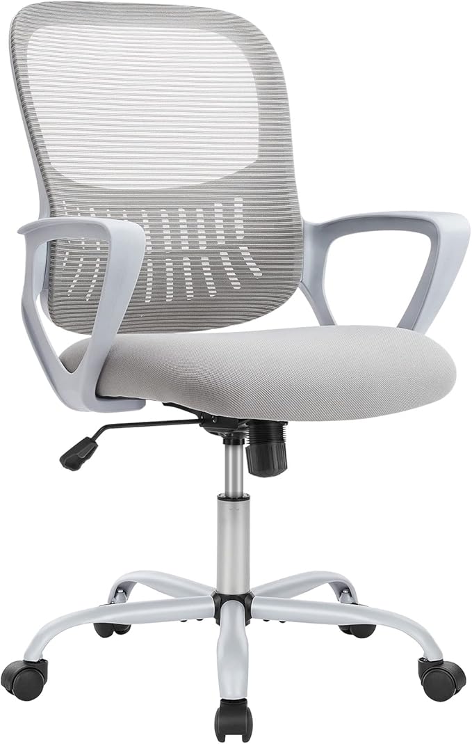 Office Chair, Mid Back Computer Ergonomic Mesh Desk by SMUG
