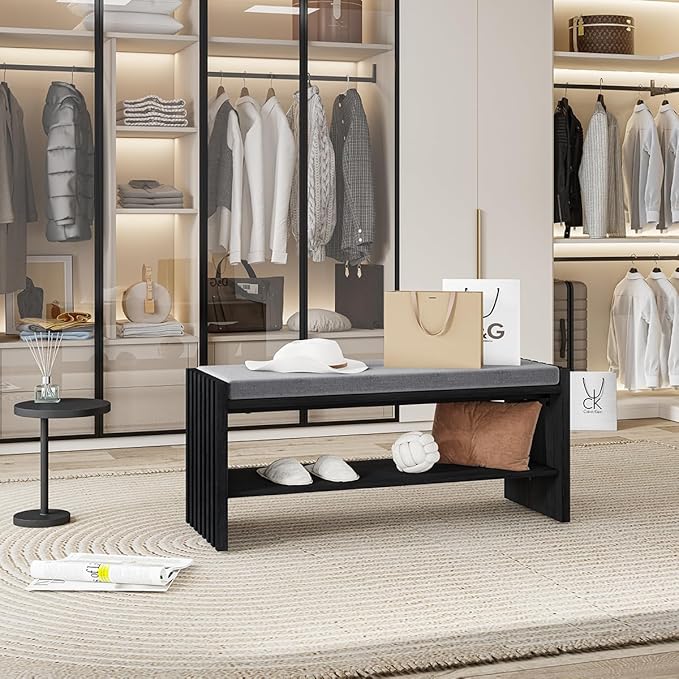 BON AUGURE Storage Bench, Entryway Bench - Image 7
