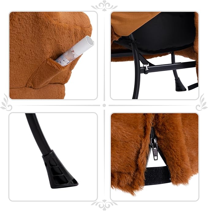 HollyHOME Fabric Lazy Chair - Image 6