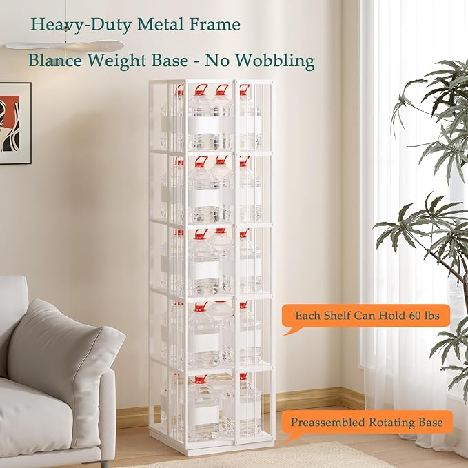 Square Rotating Bookshelf Tower - Image 4