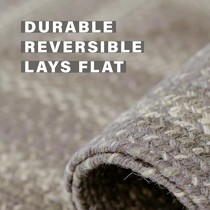 Grey Cloud Jute Braided Rugs, 20x30 Rectangle - Image 4