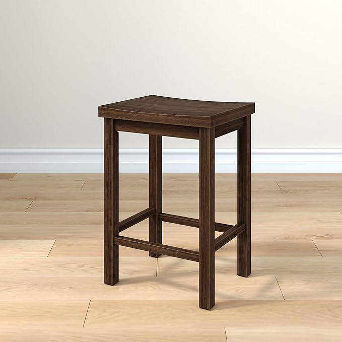 Grain & Grove Smith Collection Solid Wood Counter Height Bar Stool, 24-Inch by GrainGrove