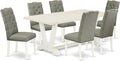 East West Furniture V027EL207-7 7 Piece Dining Room Table Set Consist of a by EastWestFurniture