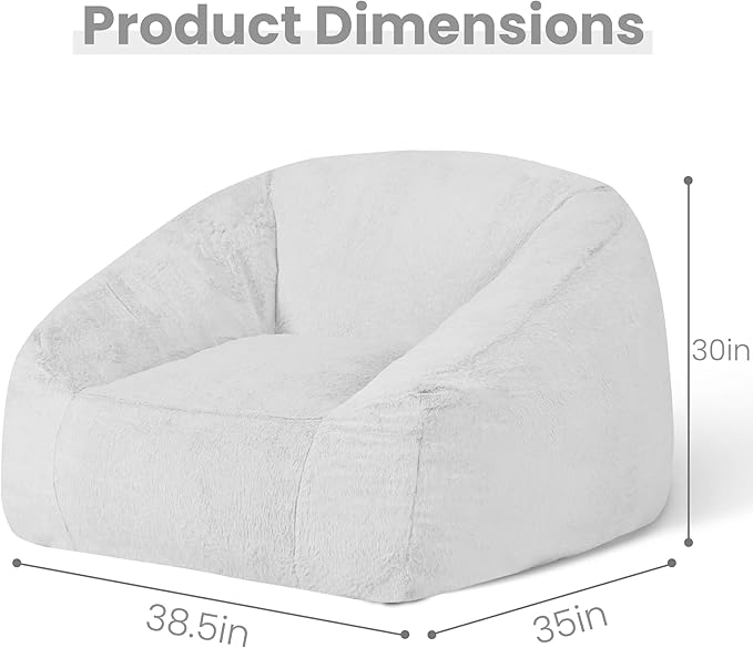 Bean Bag Chairs for Adults, Giant Beanbag Sofa Comfy Reading Chair, Oversized - Image 2