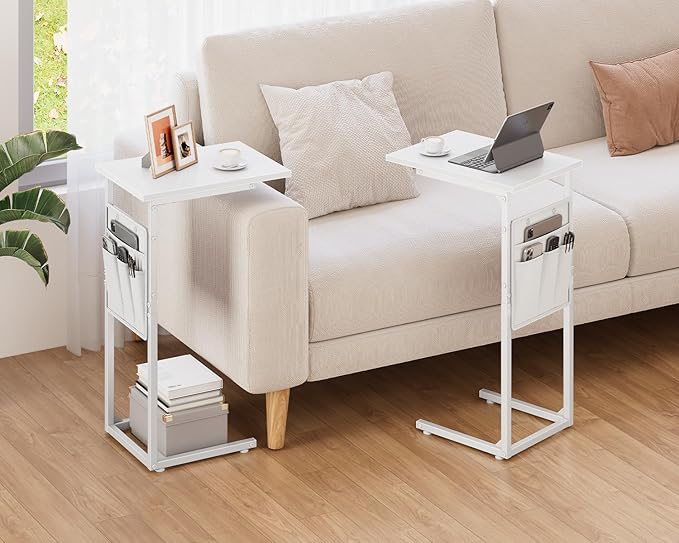 Vagusicc C Shaped End Table, Small Side Table - Image 7