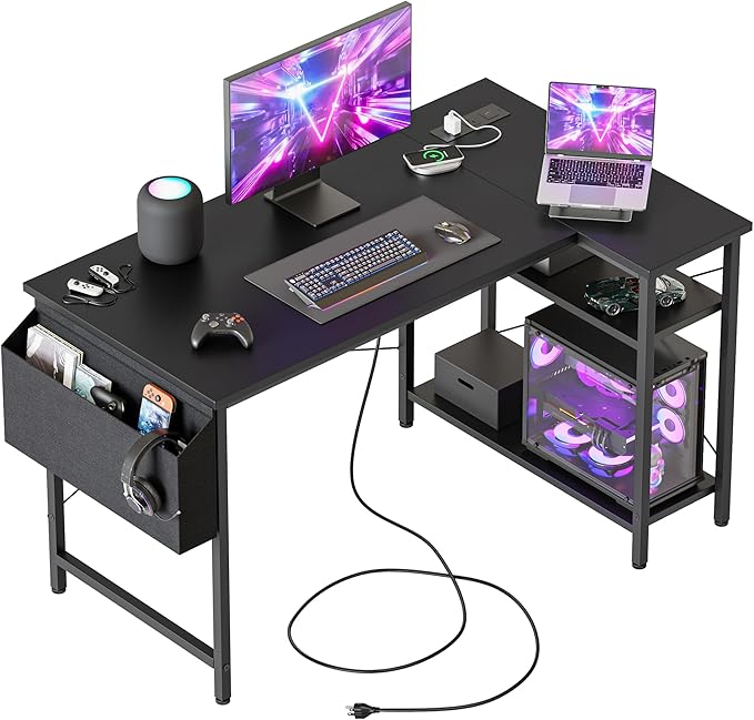Small L Shaped Computer Desk by MERICONIA