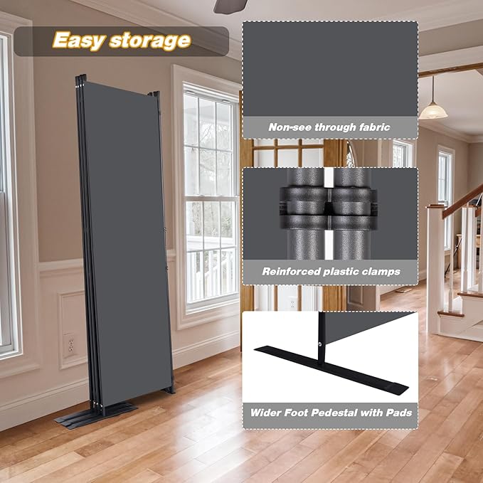 Wall Divider, 4 Panel Room dividers and Folding Privacy Screens - Image 4