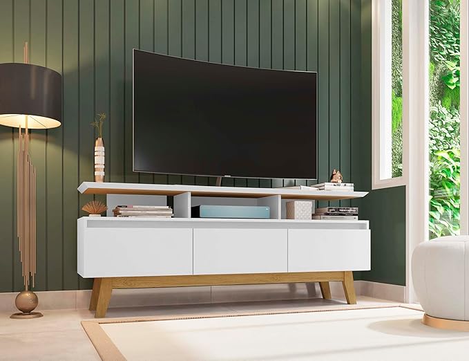 Manhattan Comfort Yonkers 63 Inch Mid Century Modern TV Stand - Image 2