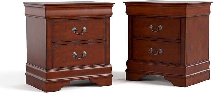 Furniture of America Arabella Traditional Solid Wood Nightstands Set of 2 by FurnitureofAmerica