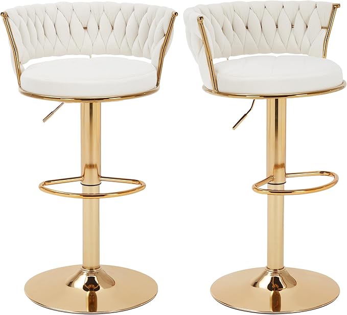 VECELO Bar Stools Set of 2, Adjustable Barstools Counter Height Stools by VECELO