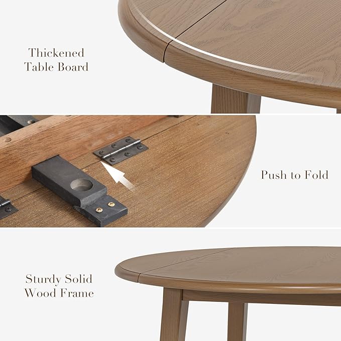 COLAMY 3-Piece Extendable Dining Table Set - Image 4