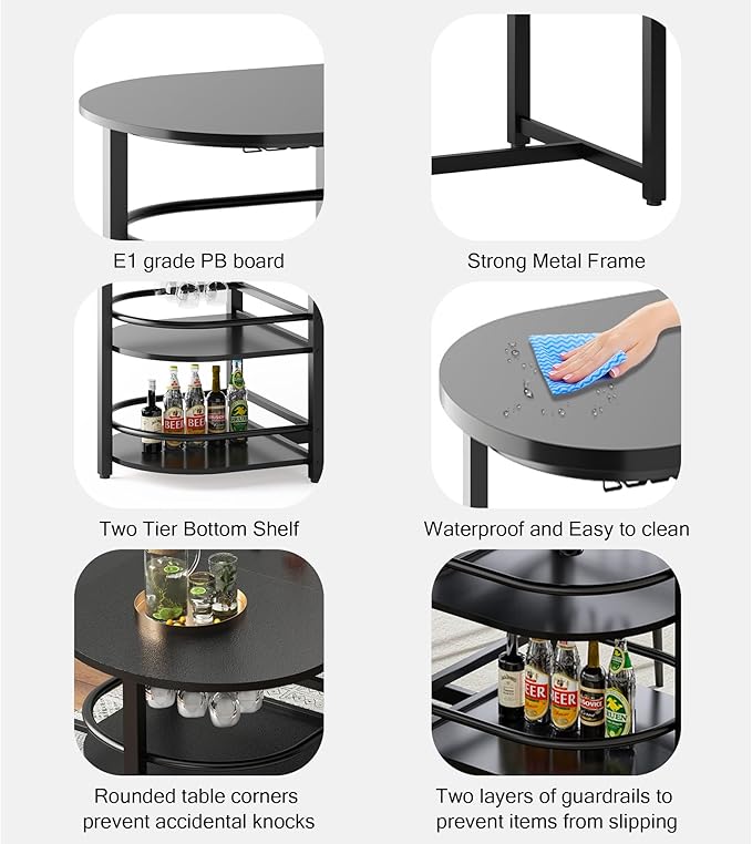 soges Dining Table for 4-6 Person, 71 inch Long Kitchen Dining Table for Living - Image 6