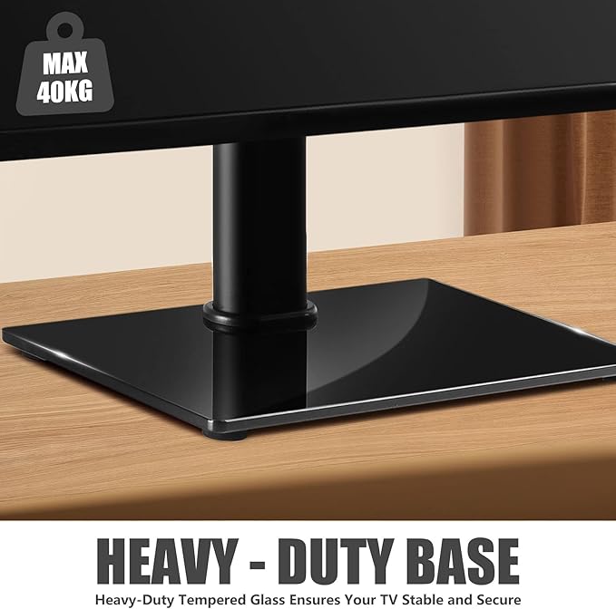 Suptek Universal Table Top TV Stand, Pedestal TV Stand - Image 7
