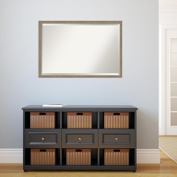 Amanti Art Brown Bathroom Mirror - Image 5
