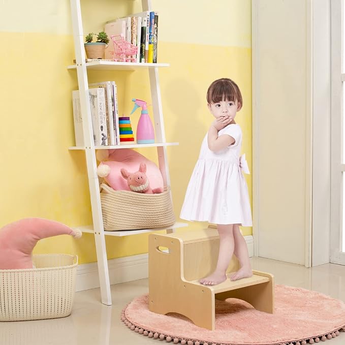 WOOD CITY Wooden Toddler Step Stool - Image 8