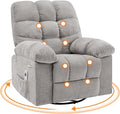Rocking Recliner Chair with Vibration Massage & Heat, 360° Swivel Oversized by Unknown