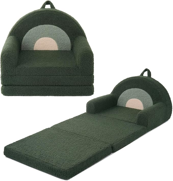 Blissful Diary Foldable Toddler Couch, 2-in-1 Comfy Toddler Chair & Lounger by ForEveryBabysBetterLife
